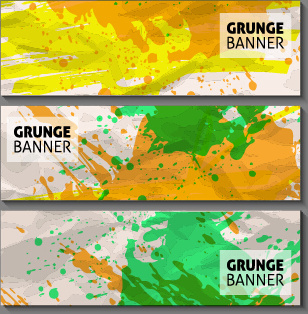 conjunto de bandeiras aquarela grunge vector