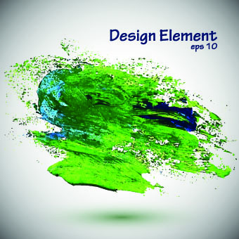 蹩脚的水彩元素背景矢量