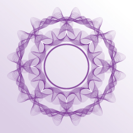 Guilloche With Rosettes Elements Vector Graphics 3