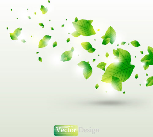 halation daun latar belakang vektor