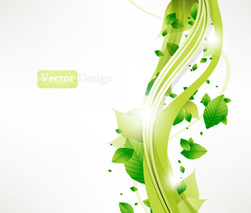 halation daun latar belakang vektor