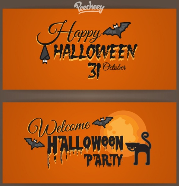 conjunto de banners de Halloween