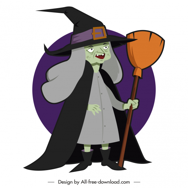 Icono De Personaje De Halloween Viejo Dibujo Animado De Bruja Diseño De  Dibujos Animados-icono De Vector-vector Libre Descarga Gratuita