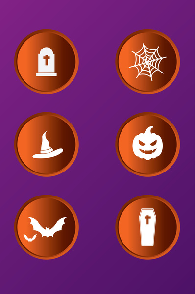 set ikon Halloween