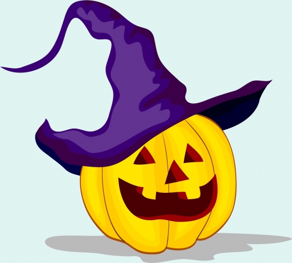 ikon lucu wajah labu Halloween objek