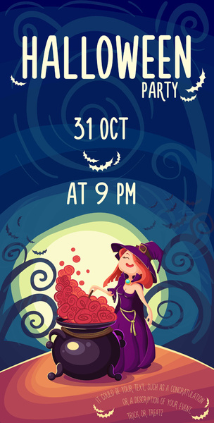 Halloween Party Plakat Design kreative Vektor