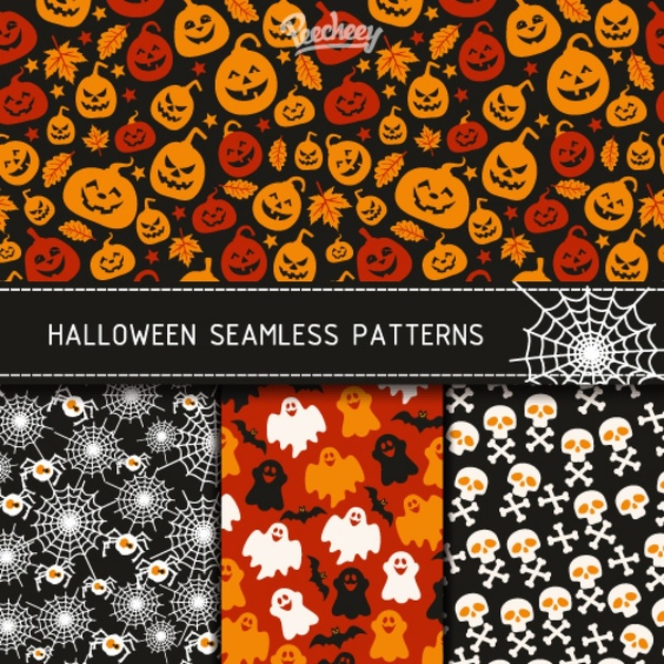 ilustração de padrões de Halloween