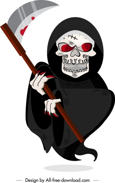 Хэллоуин символ икона страшно смерти серп декор