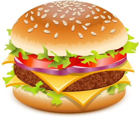 publicidade de hambúrguer fundo multicolorido closeup desenho