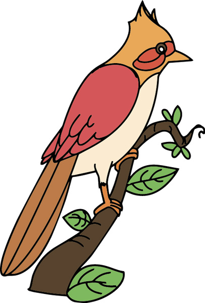 ręcznie rysowane kreskówka ptak wektor style