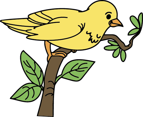 handgezeichnete Vogel Cartoon Stile Vektor