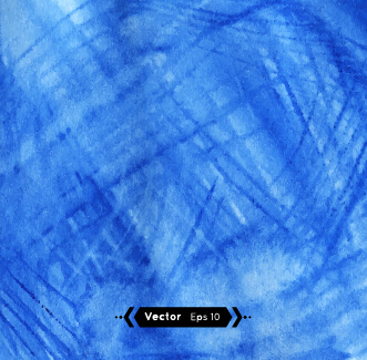 tangan ditarik vektor latar belakang cat air biru
