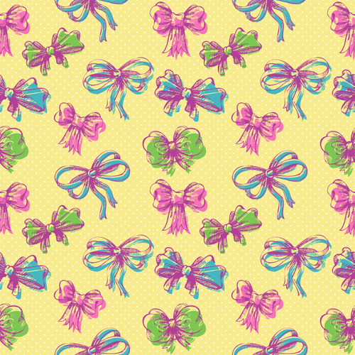 Hand Drawn Bow Seamless Pattern Vector