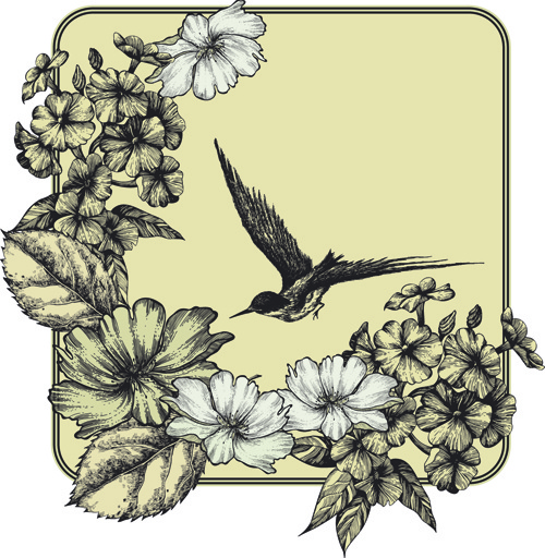 handgezeichnete Blumenkunst Hintergrund