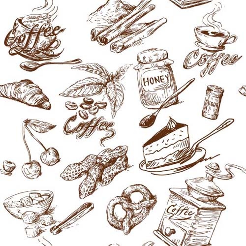 手描きイラスト食品要素ベクトル