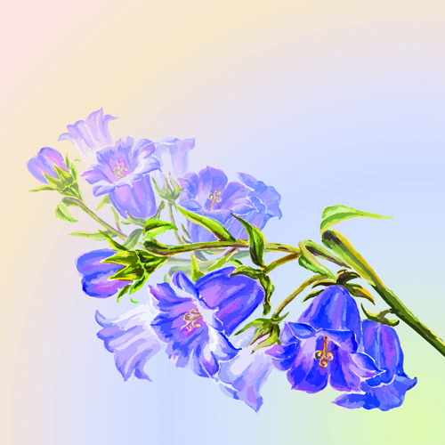 handgezeichnete Aquarell Blumen Hintergrund