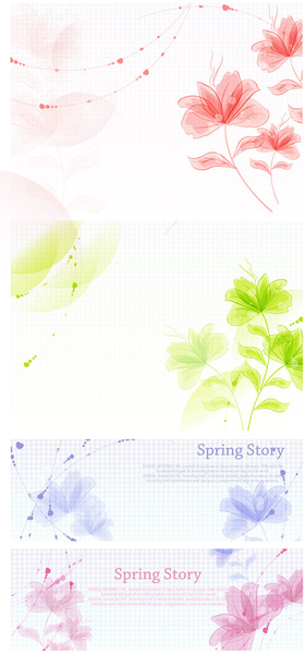 handgemalte florale Hintergrund Vektorgrafik