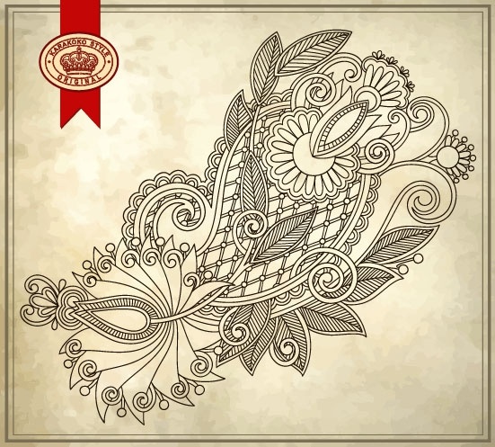 Handpainted Pattern Background 04 Vector