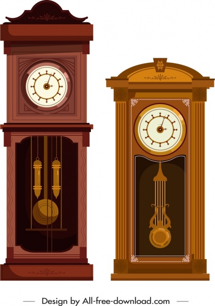 zegar wiszący ikona elegancki klasyczny wystrój