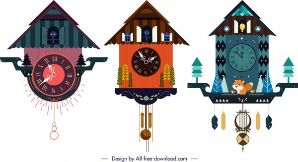 colgante reloj plantillas diseño clásico lindo cottage decoración