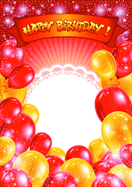 生日快樂彩色氣球背景集
