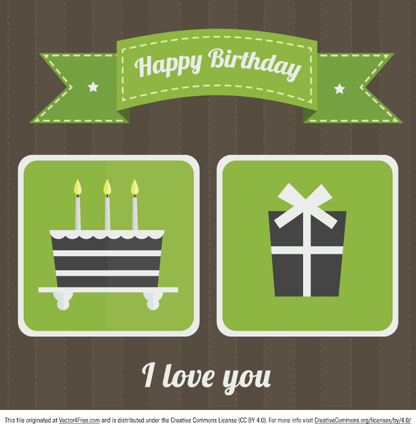 cartão de feliz aniversário vector
