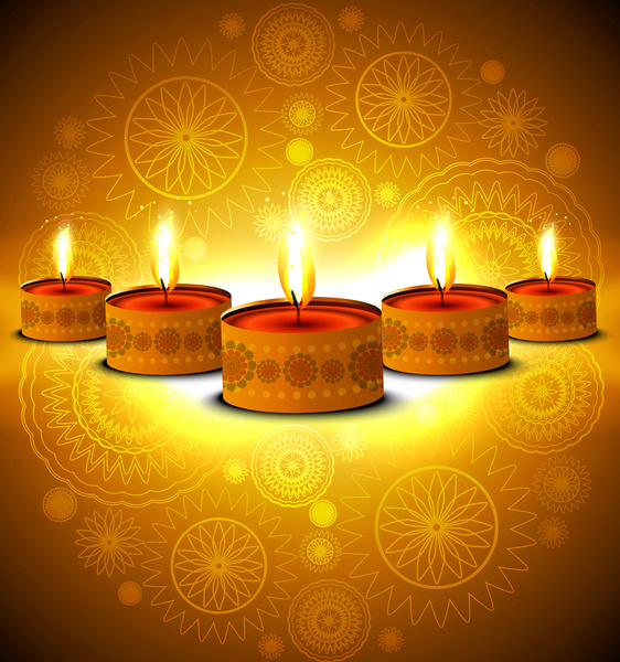Feliz Diwali background vector