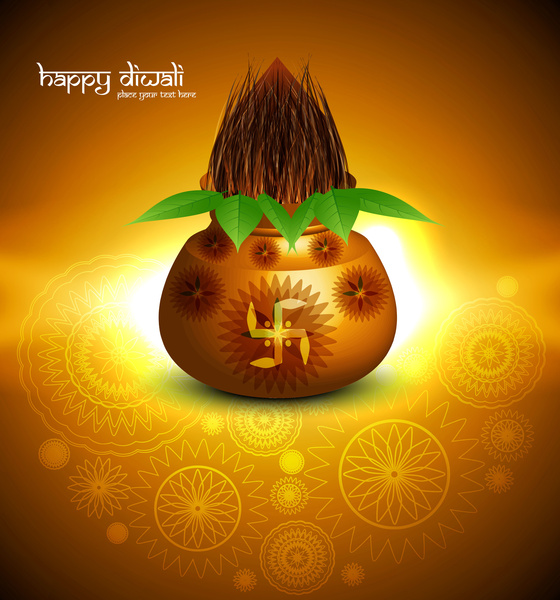 Feliz Diwali background vector
