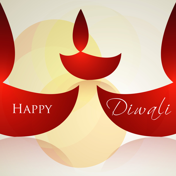 Ilustración de colores de fondo de diwali feliz diseño vector