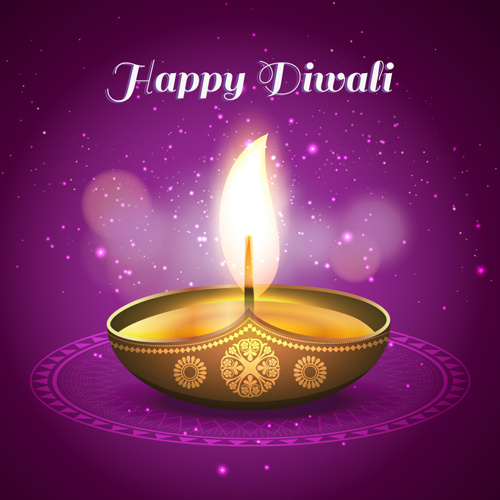 Happy Diwali Indien Stile Vektor Hintergrund Vektor