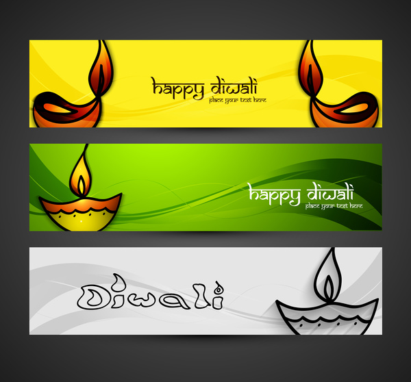 Happy diwali phong cách đầy màu sắc thiết kế vector tiêu đề