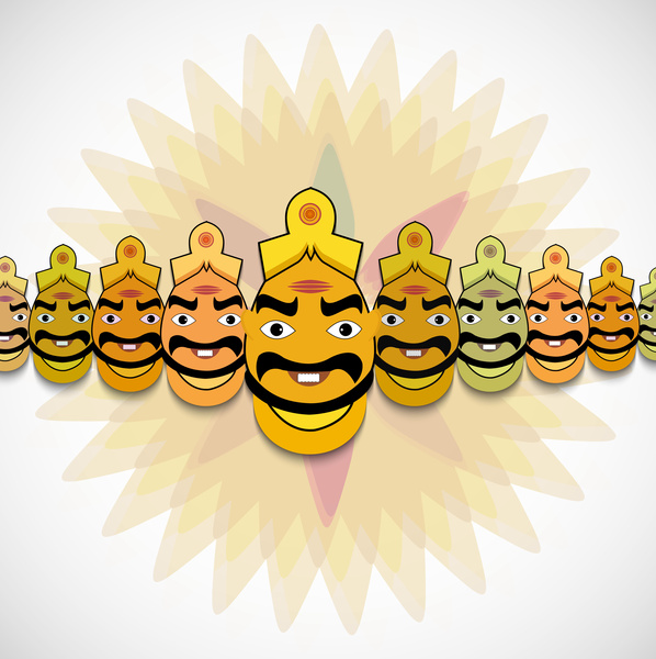 illustration vectorielle de dussehra heureux concept fond coloré