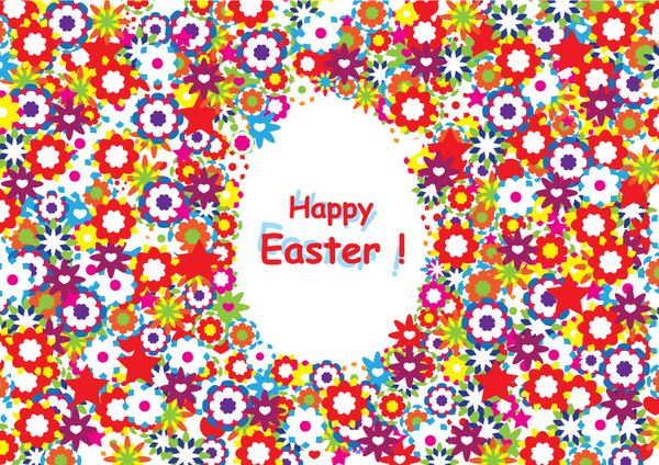 Happy Easter farbigen Hintergrund