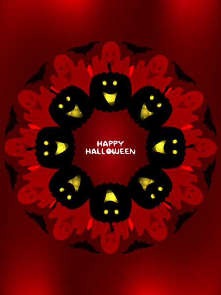 carte d’halloween heureux