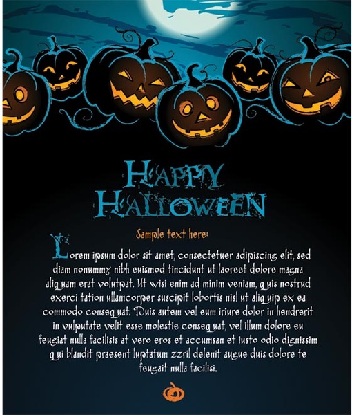 Happy halloween greeting card template vecteur