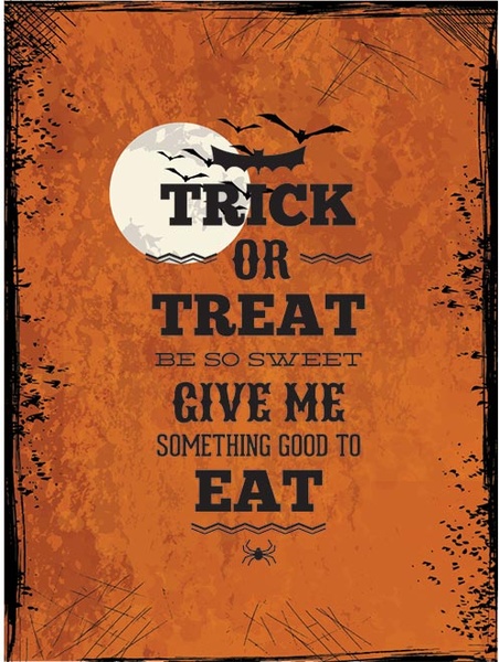 felice halloween grunge poster design