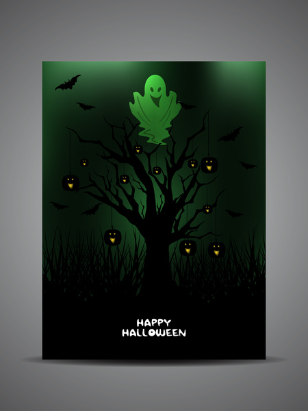happy Halloween-Vektor-Hintergrund