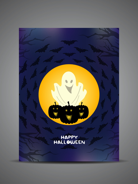 happy Halloween-Vektor-Hintergrund