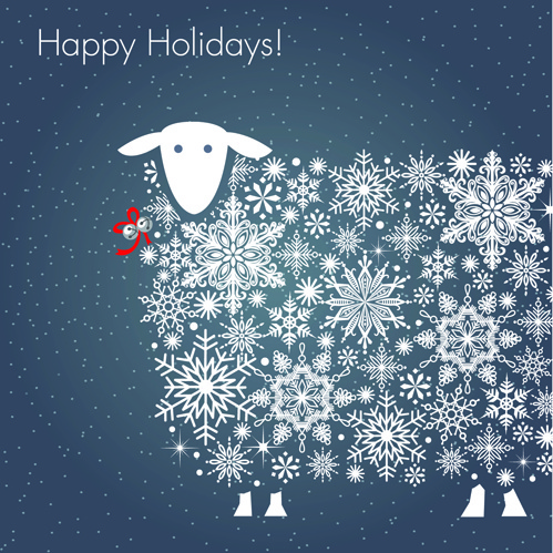 holiday bahagia domba latar belakang vektor