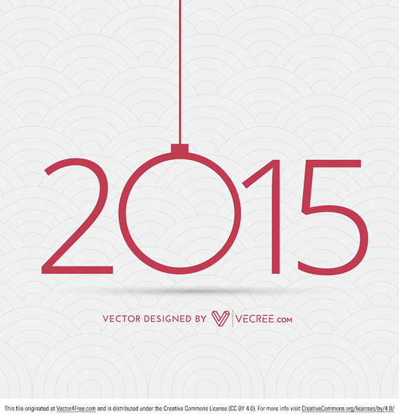 Selamat tahun baru 2015 vektor