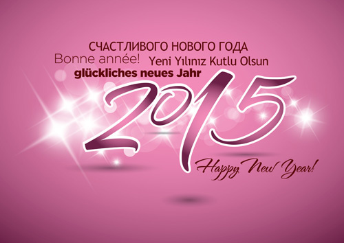 Happy New year15 vectores