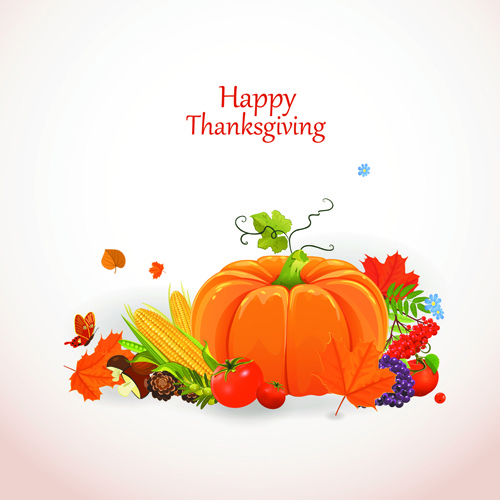 Happy thanksgiving day background design Vector Image