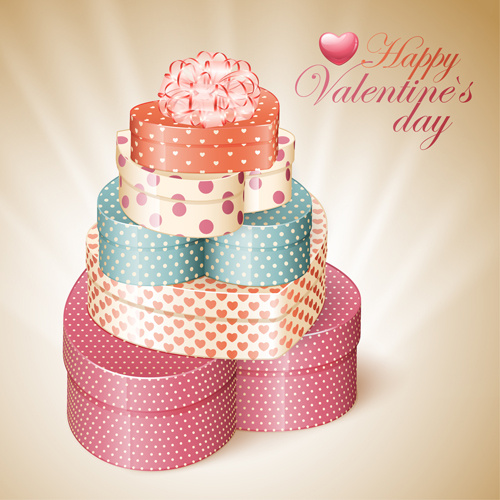 Happy Valentine Day Cards Design Elements Vector