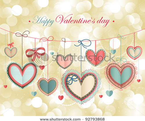 mutlu sevgililer günü kartı öğeleri vektör tasarımı