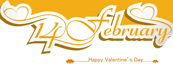 mutlu Sevgililer günü kalp metin tasarım kart vektör yazı için