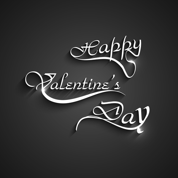 Happy Valentinstag Herz für Schriftzug Text Design Karte Vektor