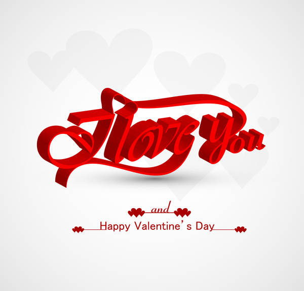 Happy Valentinstag Herz für Schriftzug Text Design Karte Vektor