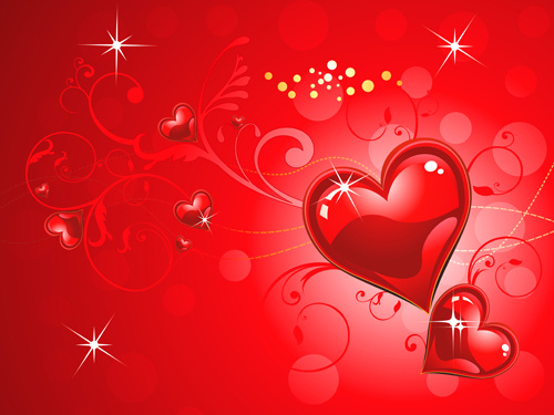 Happy Valentine hati ilustrasi vektor