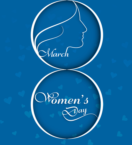 glückliche Damen Tag bunte Karte oder Hintergrund Vektor-design