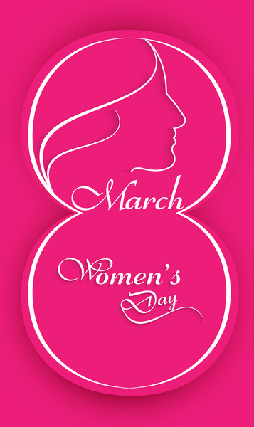 Glückliche Frauen Tag für Lady Bildkarte Design Vektor